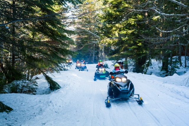 Snowy mountain adventure landscape